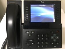 Group of 2 Cisco VoIP Office Phones, Model CP-9971,Touchscreen Wi-FI, Color picture