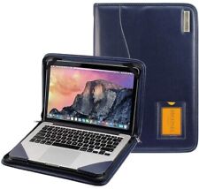 Broonel Contour Series Blue Leather Heavy Duty Zipped Case Laptop 16-17