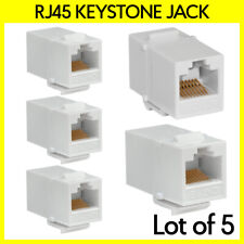 5PCS Cat5e Keystone Jack Coupler RJ45 Jack to Jack Adapter Wallplate Patch Panel picture