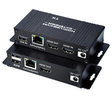 60M HDMI KVM Extender over Ethernet Cat5e/6 POC Cable 1080P HDMI USB Extender  picture