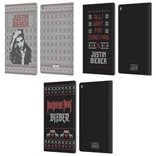 OFFICIAL JUSTIN BIEBER KNITTED CHRISTMAS LEATHER BOOK CASE FOR AMAZON FIRE picture