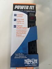 Lot Of 10-NEW Tripp Lite Power It Power Strip 6ft Black Lighted Switch PS66B picture