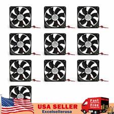 10x DC Brushless Cooling Computer Fan 12V 12025S 120x120x25mm 0.2A/2 Pin Wire UE picture