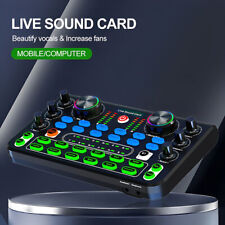 Live Sound Card Microphone Mixer Voice Changer Audio Mixer for Live Streaming picture