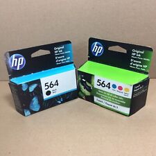(Lot of 4) Genuine Hp 564 Ink Cartridges: New Cartridges Exp 2022 & 2023 - Nice picture