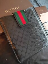 Gucci Fiat 500 iPad Case GG Logo Sherry Black Leather Size W23.5 x H27cm w/Box picture