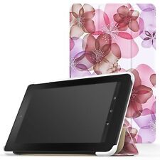 MoKo Case for Fire 7 2015 - Ultra Lightweight Slim-shell Stand Cover - Floral picture