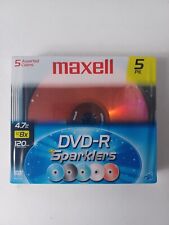 Maxell DVD-R Sparkler 5-pack Blank Media - New Sealed  picture
