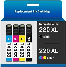 Replacement Ink Cartridge T220XL 220 XL for Epson XP320 XP420 XP424 - 4 Pack picture