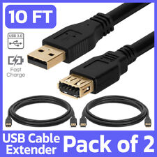2 Pack USB 3.0 High-Speed USB Extension Cable 10ft Male to Female USB Cord picture