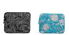 Vera Bradley $59 Zip Closure Quilted Cotton 14-inch x 10.75-inch Laptop Sleeve picture