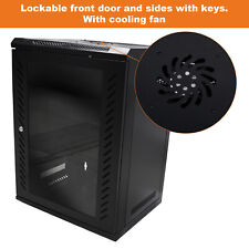 15U 19in Wall Mounted Steel Network Cabinet with fan, Self-contained USTL picture
