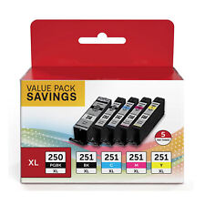 5 Pack PGI-250XL CLI-251XL Ink For Canon Pixma MG5420 MG5520 MG6320 MX722 MX922 picture