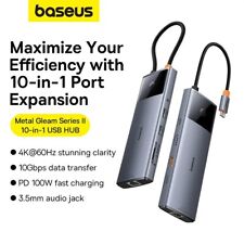 Baseus Metal Gleam Series II 10-in-1 USB HUB Space Grey USB-C to 1*HDMI 4K@60Hz picture