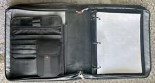 WENGER SWISS ARMY NYLON BLACK LEATHER TRIM LAPTOP BRIEFCASE 3 Ring Binder picture