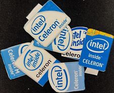 Intel Celeron matte vinyl stickers set of 5 1.25