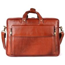 Genuine Leather Unisex Adult Briefcase Bag For Office or Business Use 16x11x4 IN picture