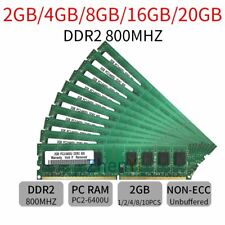 20GB 16GB 8GB 4GB 2GB DDR2 PC2-6400U 800MHz 240Pin Desktop Green DIMM Memory LOT picture