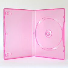 1 Clear PINK Single DVD Case Standard 14mm Color Tinted Full Sleeve Clips NEW picture