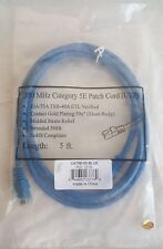 2x Monoprice 5FT 24AWG Cat5e 350MHz UTP Ethernet Network Cable Blue NEW picture