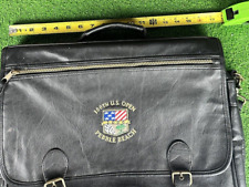 Pebble Beach US open 100th 2000 tiger woods  Leather Messenger Briefcase Satchel picture