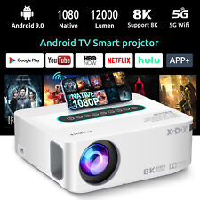 Portable Projector UHD 4K Android Smart WiFi Home Cinema Theater Bluetooth Movie picture