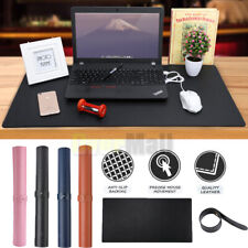 Large PU Leather Desk Pad Mat Waterproof Dual Side Mouse Pad Non-slip 31.5x15.7