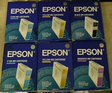New Genuine Lot of 6 Epson Stylus Color 3000 Ink CYMK S020118 S020122 S020130 picture