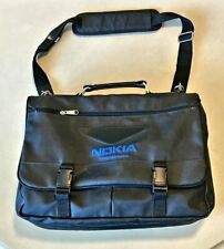 Vintage Nokia Messenger Bag Heavy Duty Padded Laptop Briefcase Bag Black Nylon  picture