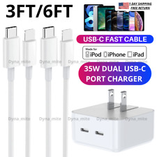 35W Dual Port Fast Charger Type C Power Adapter Cable For iPhone 13 12 11 XR 8 7 picture