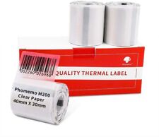 3 Rolls 40×30mm Clear Self-Adhesive Thermal Label for Phomemo M110/M200 Printer picture