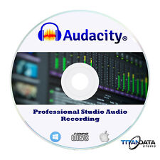 Audacity Professional Audio Music Studio Editing-Recording Software-Windows-CD picture