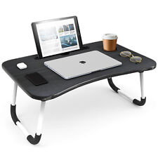 Adjustable Laptop Tray Lap Desk Stand Foldable Bed Table Notebook Tray Cup Slot picture