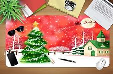 3D Xmas Tree Houses Reindeer G702 Christmas Non-slip Desk Mat Keyboard Pad Amy picture