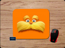 DR SEUSS THE LORAX THEME DESIGN ORANGE MOUSE PAD MAT NONSLIP HOME OFFICE GIFT picture