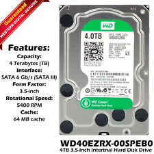 Western Digital Green WD40EZRX 4TB 5400RPM 6Gb/s 64MB Cache 3.5