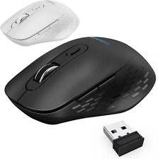 Black & White Wireless Mouse, 2023 Version 2.4G Wireless Computer Optical Mouse, picture
