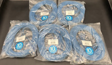 LOT OF 5 - SlimRun Cat6A Ethernet Patch Cable Network 14ft Blue 10pk picture
