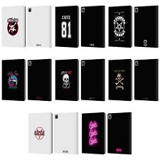 OFFICIAL MOTLEY CRUE LOGOS LEATHER BOOK WALLET CASE FOR APPLE iPAD picture