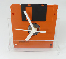 Floppy Disk Desk/Bureau Clock - Repurposed Vintage Tech, Signed by the Artist picture