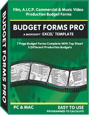 Film, Digital, AICP,  Music Video, Documentary Easy-Use Budget Forms - Excel FS picture