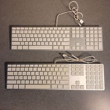Lot of Two 2 Apple USB Wired Keyboards Model: A1243 Tested & Works  picture