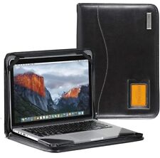 Broonel Contour Series Black Leather Heavy Duty Zipped Case Laptop 14