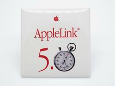 Vintage 1980's Apple Computer Employee Pin Back Button, AppleLink 5.0 Online picture