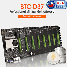 BTC-37 Cryptocurrency Mining Machine Motherboard CPU Group 8 Video Card Slots picture