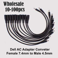 10-100x DC/AC Power Charger Converter Adapter Cable 7.4mm To 4.5mm For Dell Lot picture