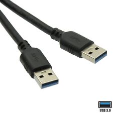 3FT 6FT 10FT USB 3.0 Type A Male to Male Data Sync Charge Cable Cord 28AWG Black picture