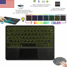 10” Wireless Bluetooth Backlit Keyboard w/Touchpad for Android IOS Window Tablet picture