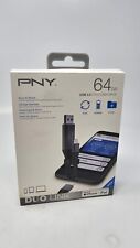 PNY Duo-Link On-the-Go 64GB USB 3.0 Apple Lightning Flash Drive  picture