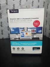 Targus VersaLink USB-C and Thunderbolt 3 Dual 4K Video Dock (DSU400US)*OPEN BOX* picture